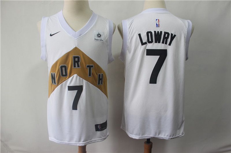 Men Toronto Raptors #7 Lowry White City Edition Game Nike NBA Jerseys->chicago bulls->NBA Jersey